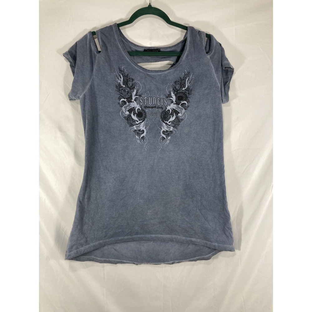 Sturgis Motorcycle Rally 2021 Tee Shirt 81st medium Gray